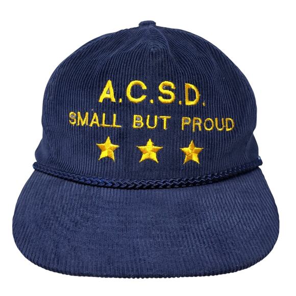 ACSD Small But Proud Baseball Cap Blue One Size Adjustable Rope Corduroy Otto - Picture 1 of 10